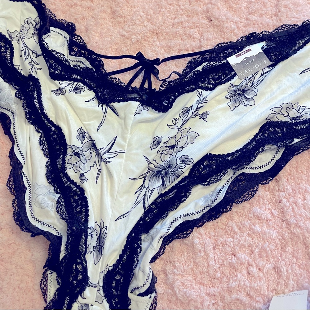 NWT sexy panties by Lane Bryant.  Gorgeous floral pattern with black lace detail